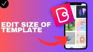 How to edit the size of a template in the Bazaart app [upl. by Ayaladnot]