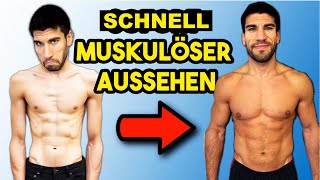 7 Hacks um MUSKULÖSER und MÄNNLICHER auszusehen [upl. by Kroo522]