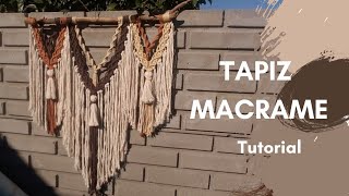 🍂🍃DIY tapiz de HOJAS en MACRAME paso a paso  DIY Macrame Leafs Wall Hanging Step by Step Tutorial [upl. by Nitsyrc738]