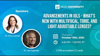 Advancements in IOLs  What’s New With Multifocal Toric and Light Adjustable Lenses [upl. by Annahsor]