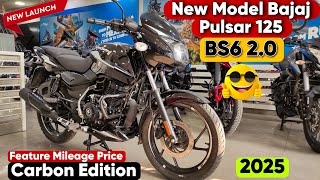 NEW MODEL BAJAJ PULSAR 125 DISCCARBON EDITION ONROAD PRICEMILEAGE 👉150CC वाला look 125cc में 😮 [upl. by Nahtnaoj350]