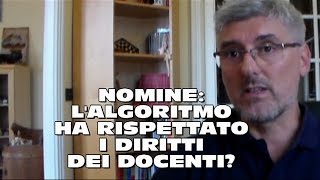 NOMINE LALGORITMO HA RISPETTATO I DIRITTI DEI DOCENTI [upl. by Accissej]