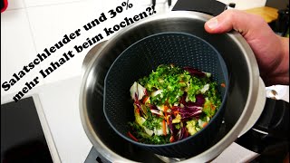 Monsieur Cuisine Smart Salatschleuder Test auch als größerer Kocheinsatz nutzbar [upl. by Sordnaxela]