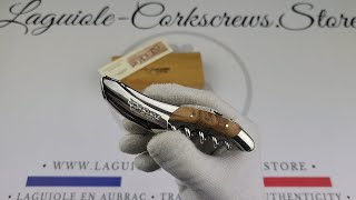 Prestige Laguiole Corkscrew Damascus Blade amp Juniper By Laguiole en Aubrac [upl. by Atnad821]