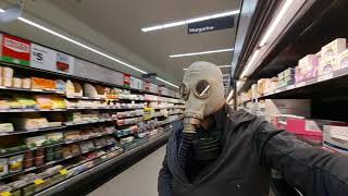 Shopping in a Russian Gas Mask2 [upl. by Atenek63]