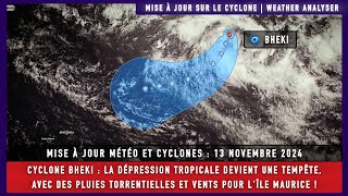 Cyclone Bheki  La dépression devient tempête avec pluies torrentielles et vents pour Maurice [upl. by Elolcin]