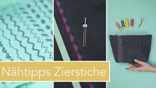 10 Tipps zum Thema Zierstiche  Nastjas Nähtipps [upl. by Demott]