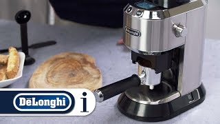 How to grind coffee in the filter holder on the De’Longhi Dedica Grinder KG521M [upl. by Cowie]