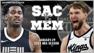 Sacramento Kings vs Memphis Grizzlies Full Game Highlights  Jan 29  2024 NBA Season [upl. by Jaworski]