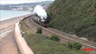 6021 Princess Elizabeth Dawlish sea wall [upl. by Eceinej747]