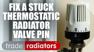 How to repair a thermostatic radiator valve with a stuck pin [upl. by Brantley]