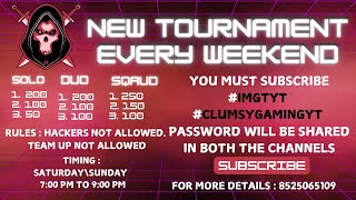 BGMI  GET READY WEEKEND PRICE TOURNAMENT bgmilive pubgmobile clumsygamingyt imgtyt madan [upl. by Akimit]