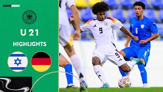 Adeyemi and Tresoldi score braces  Israel vs Germany 15  Highlights  Under21 EURO Qualifier [upl. by Euqinmod]