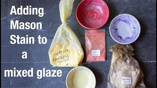 How to Add Mason Stain to A Glaze the easy way [upl. by Pears]