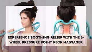 6 Wheel Pressure Point Neck Massager  Handheld Manual Roller Massager [upl. by Derry272]