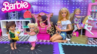 Barbie amp Ken Doll Family Trampoline Park Story [upl. by Anjanette]