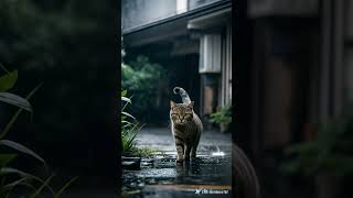 rain cat rain oyenbarbar oyenlucu kucinglucu dreamina videoshorts [upl. by Minton]