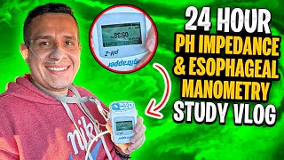 24 Hour Esophageal Impedance pH Test amp Esophageal Manometry Study Vlog [upl. by Anairda]