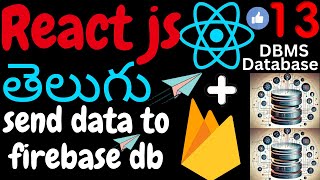 How to send data to firebase database in telug reactjs firebase database coding telugu tech [upl. by Charmane736]