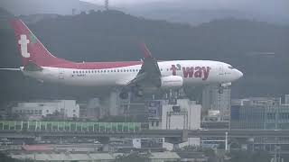 德威航空 Tway Air 73781MHL8547 TW667 金浦GMP→松山TSA landing [upl. by Itin802]