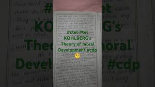 KOHLBERGS theory of moral development childdevelopment ctet tet pedagogy psychology cdp [upl. by Ahslek480]