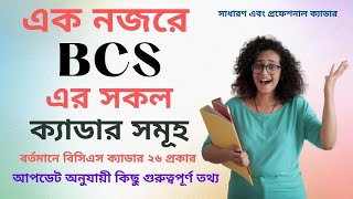 BCS All cadres  General and professional cadre  bcs all cadres information  Bangla bcs help [upl. by Ainehs]