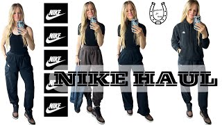 Nike Haul Womens Nike Try On Haul [upl. by Ahsilla626]