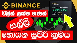 ලක්ෂ ගණන් Earn Money BINANCE Trading 2023  BEST PROFIT TRADING TIPS [upl. by Noleta]