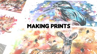 How I Make Art PRINTS  DEMO Scanning Editing Printing [upl. by Lowney400]