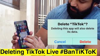 Deleting TikTok LIVE BanTikTokIndia [upl. by Adnav]