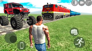 Thar Monster Truck Vs Train Driving Games Indian Bikes Driving Game 3D  Android Gameplay [upl. by Case]