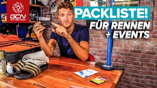 Die ultimative Packliste für Radrennen und Events [upl. by Sihtnyc22]