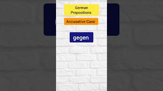 Accusative Prepositions in German learngerman prepositions ytshorts germanlearnlanguage [upl. by Leahcimnaes]