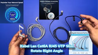 Vention 🔥 Kabel Lan Cat6A Ethernet RJ45 🔥 Rotate Right Angle Slim Type 🔥 Unboxing amp Quick Review [upl. by Edlitam]