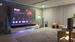 Samsung 4k projector and vividstorm S PRO screen [upl. by Hankins]