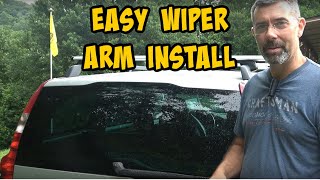 Volvo V70 Rear Wiper Arm Replacement If your wiper blade wont stay in its the arm thats Broken [upl. by Jp]