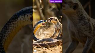 Snake vs Mongoose vs animals funflix Animation snake mongoose  shorts trending animals [upl. by Ireva360]