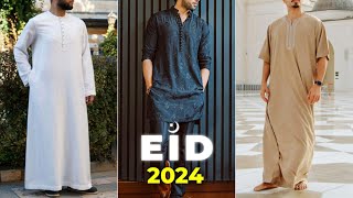 Best Eid 2024 Outfits For Men  Top Kurta for Eid 🌙 [upl. by Enyt]