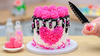 Amazing Sweet Miniature Chocolate And Strawberry Cake Recipe 🍓 Valentines Day Cake Decorating Ideas [upl. by Lattimer]