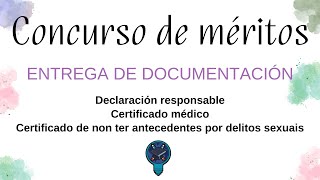 👁️ Concurso de méritos Como entregar a documentación [upl. by Laurentium]