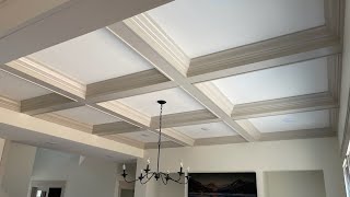 Coffered Ceiling Install Pt 2 [upl. by Delmore192]