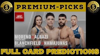 UFC Moreno vs Albazi full card predictions  picks [upl. by Royce]