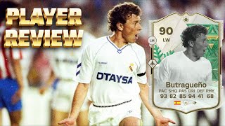 ¡¿FUNCIONA DE EXTREMO REVIEW EMILIO BUTRAGUEÑO WINTER WILDCARD 90 EAFC 24 FIFA 24 [upl. by Crispin]