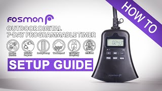 Fosmon Outdoor Digital 7Day Timer with Countdown Function  Setup Guide [upl. by Juno]