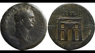 Domitian Triumphal Arch Alexandrian Drachm 9495 AD [upl. by Latihs348]