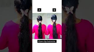 Try this claw clip hairstyle hack hair hairstyles hairtutorial ponytail hack summer shorts [upl. by Sparky974]