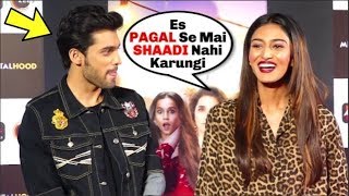 Erica Fernandes FUNNY Reaction On Marrying With BF Parth Samthaan In Front Media [upl. by Lodnar711]