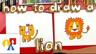 How To Draw A Cartoon Lion [upl. by Sakul917]