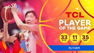 Xu Han 33 PTS  TCL Player Of The Game  China vs Korea  FIBA AsiaCupWomen 2023 [upl. by Frodi]