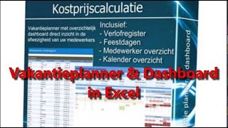 Vakantieplanner amp Dashboard in Excel [upl. by Cortie]